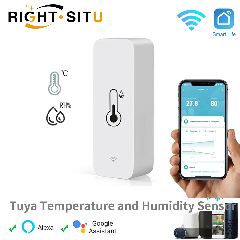 Tuya Smart Temperature And Humidity Sensor  WiFi APP Remote Monitor