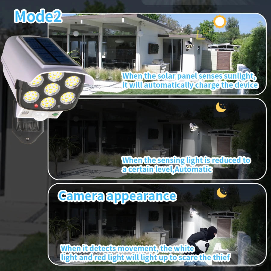 77 LEDs Outdoor Solar Lights