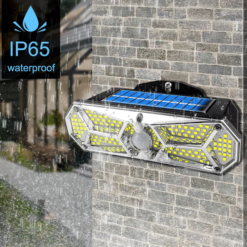 Outdoor Motion Sensor 158LEDs IP65 Solar Lights