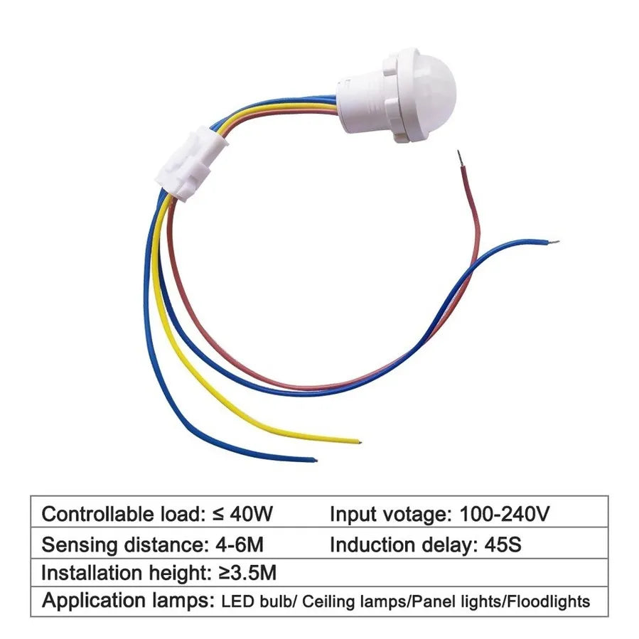 LED Closet PIR Sensor Detector Smart Switch 110V 220V