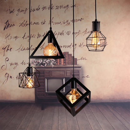 Nordic Black Metal Cage Lamps