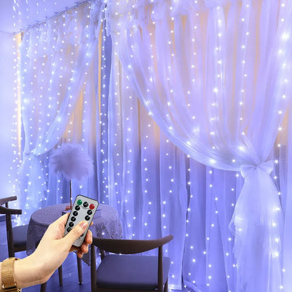 3M LED Curtain Garland Fairy Lights