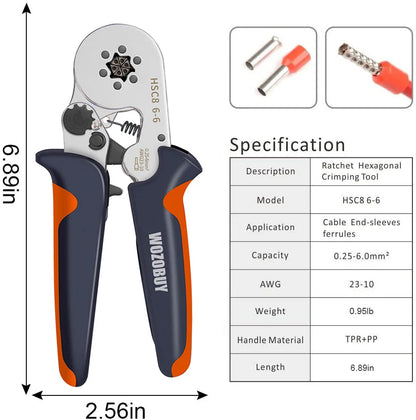 Hexagonal Ferrule Crimp Tool