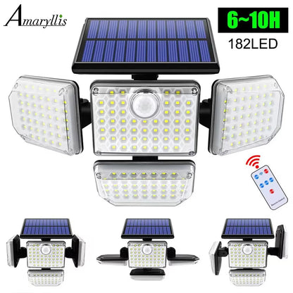 LED Solar Security Flood Lighting with 3 Modes