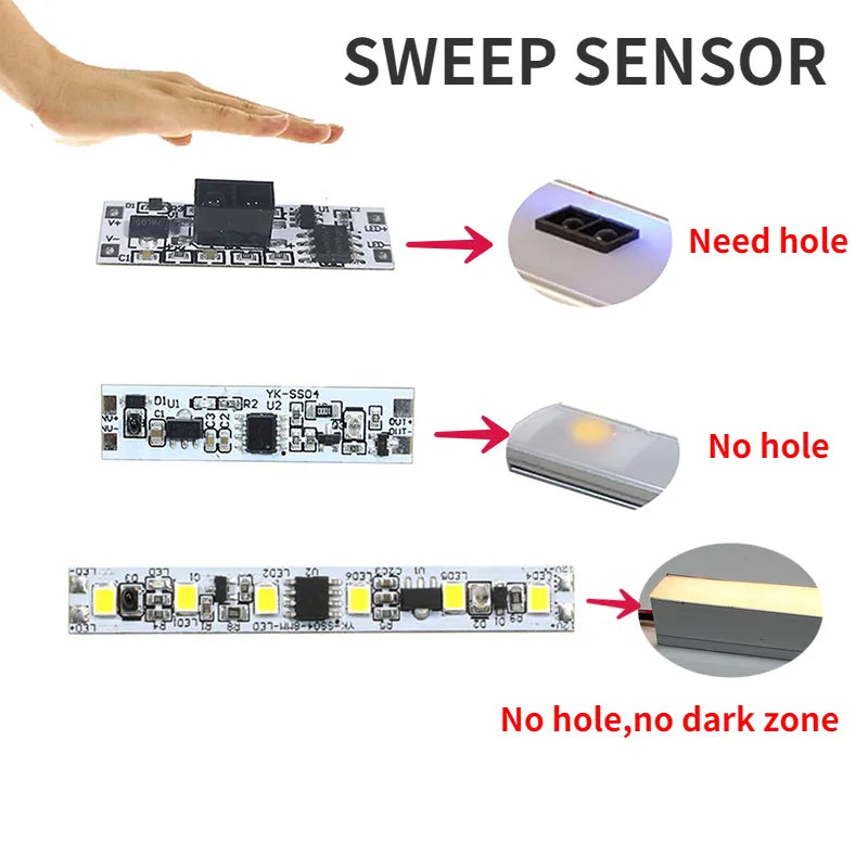 5A DC 3.7V-24V Hand Sweep Sensor Switch