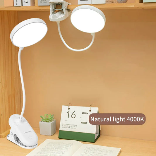 Rechargeable Desk Lamp With Clip Bed Night Light