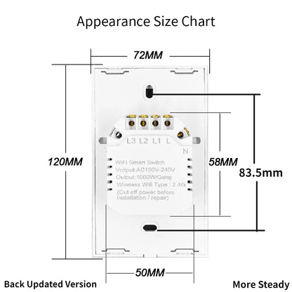 Wifi Smart Touch Screen Glass Panel Voice Control