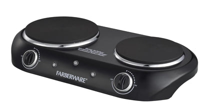 Farberware Royalty 1800 W Double Burner Black Electric Cooktop