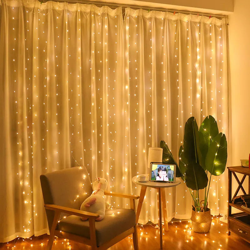 6x3M/3x3m Curtain Garland Fairy Lights