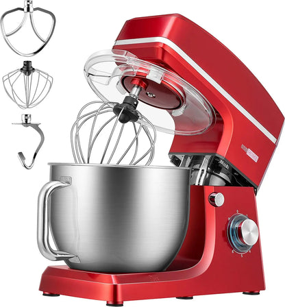 VIVOHOME 7.5 Quart Stand Mixer, 660W 6-Speed Tilt-Head Kitchen Electric Food Mixer with Beater, Dough Hook, Wire