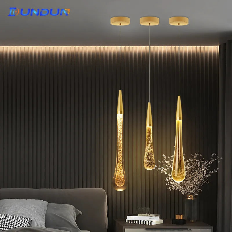 Crystal Led Pendant Lights For Bedroom