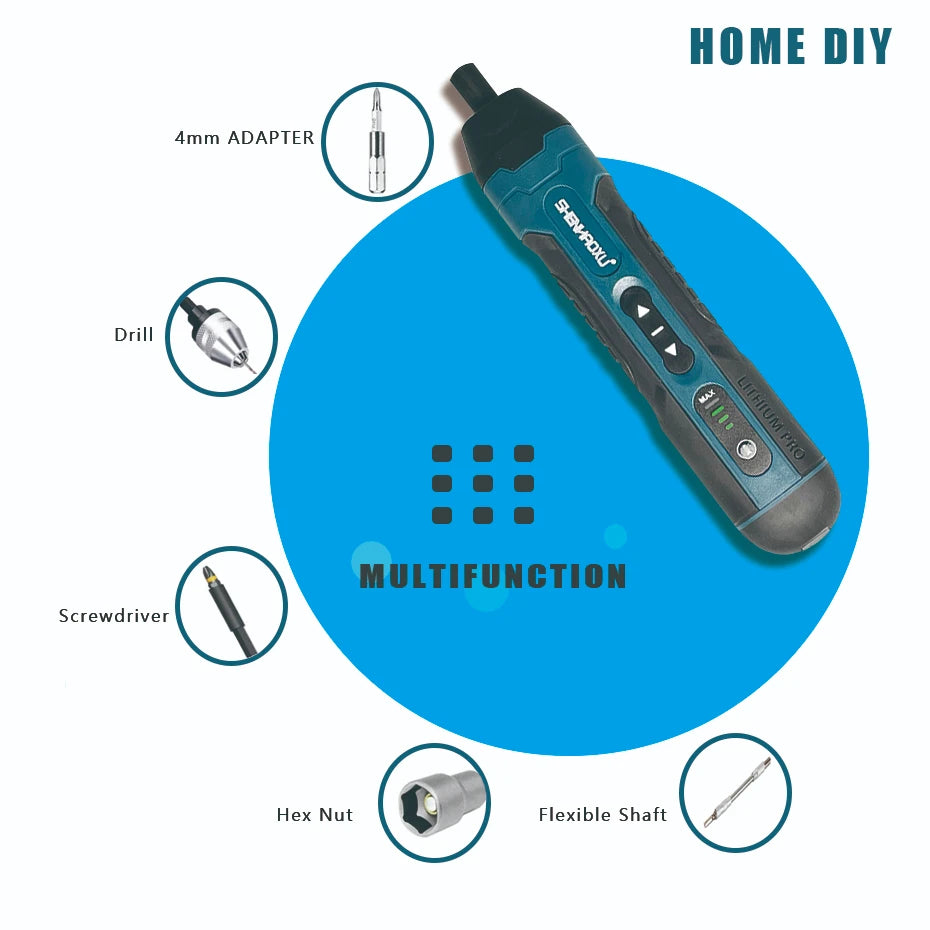 Rechargeable Cordless Electric Screwdriver 1300mah