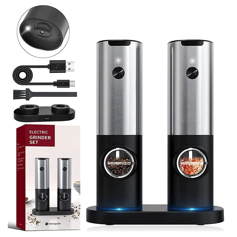 Electric Salt Grinder Set