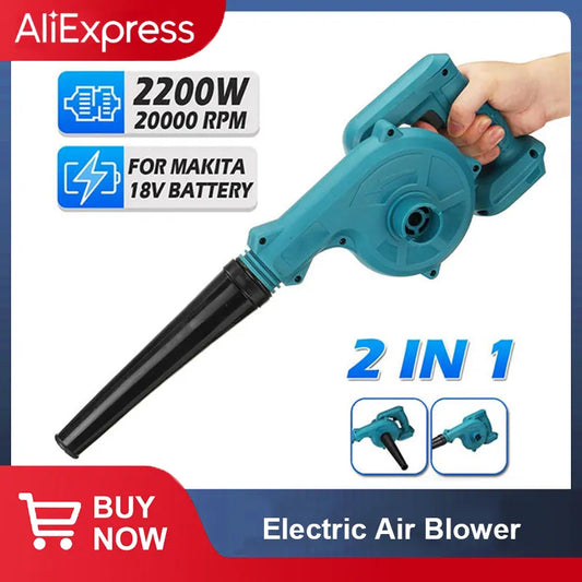 2200W Cordless Electric Air Blower Suction Leaf