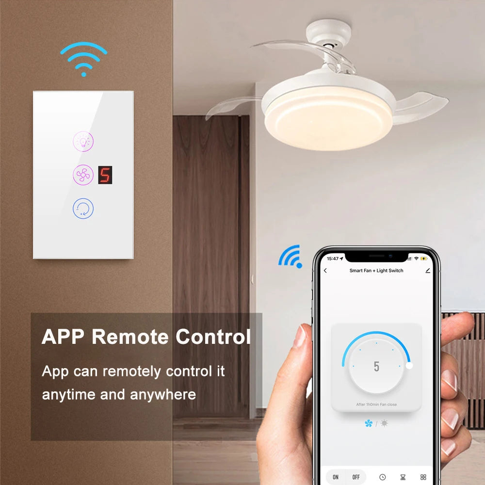 Tuya Smart WIFI Fan Light Switch Controller