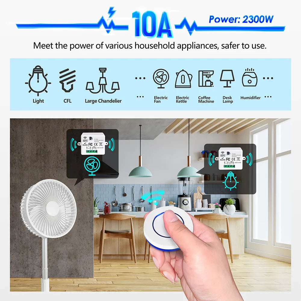 RF433MHz Wireless Smart Light Switch