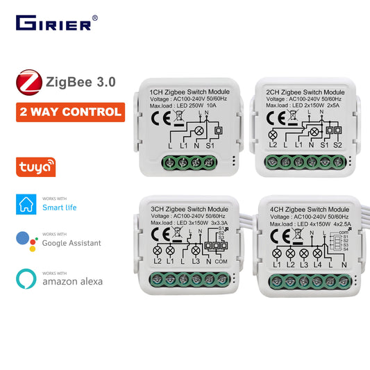 GIRIER Tuya ZigBee 3.0 Light Switch Module