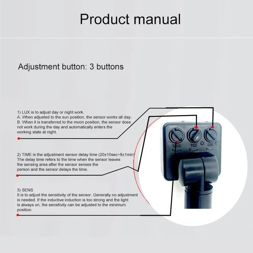 Adjustable IP65 Motion Sensor