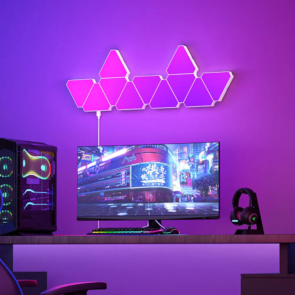 Triangular Quantum LED Wall Lamp