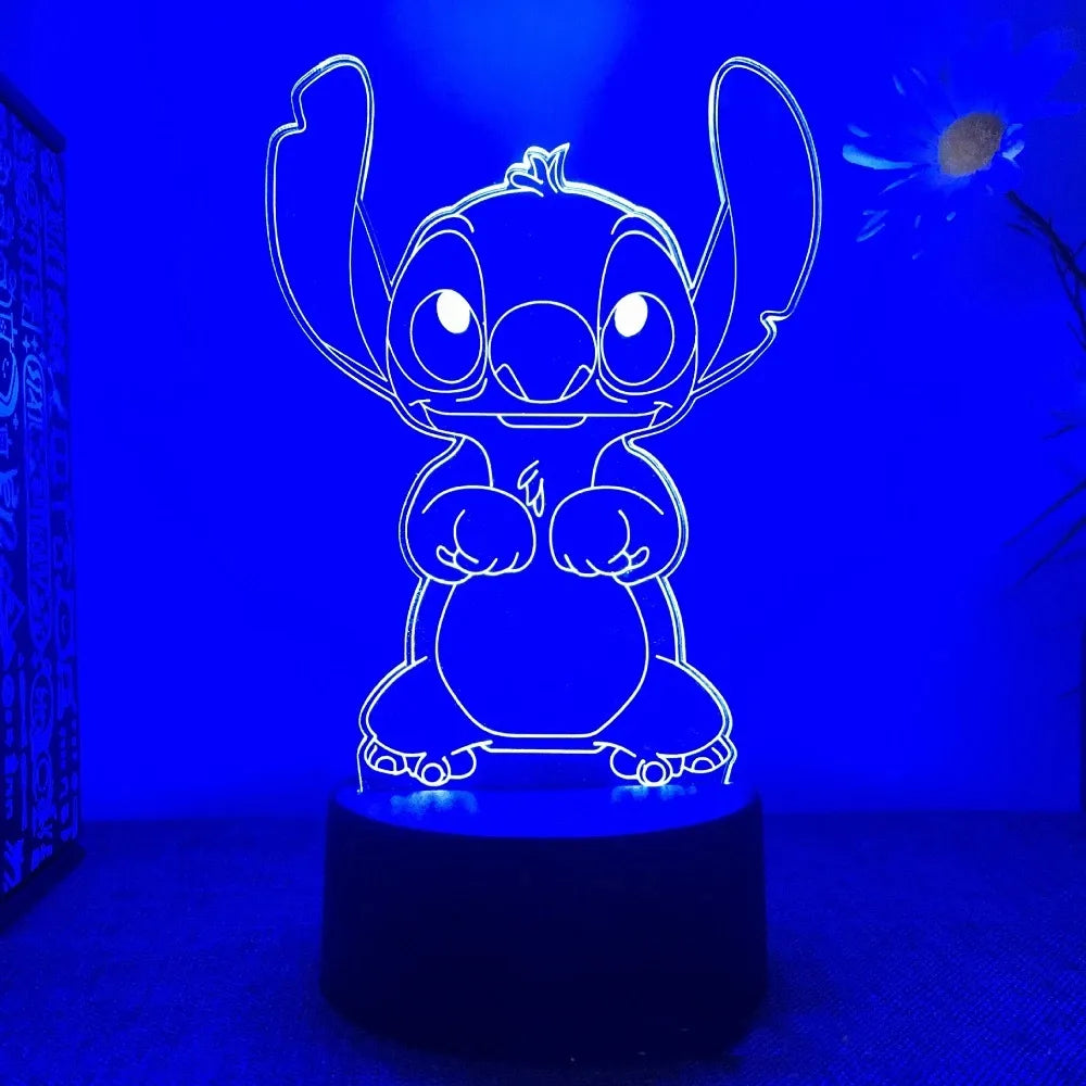 3D Cartoon Stitch Figurine LED Night Light