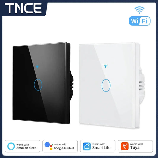 TNCE Tuya WiFi Smart Switch EU 1/2/3/4 Gang RF433 Wall Panel Light