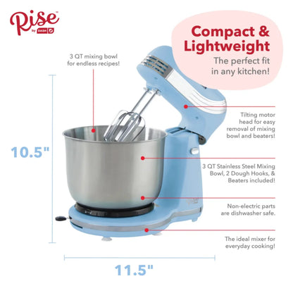 6 Speed Stand Mixer, 3 Qt - Sky Blue  Blenders Electric Blender