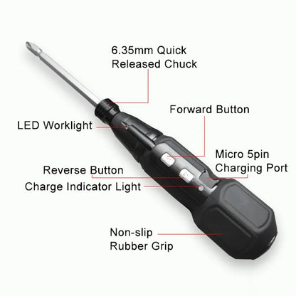 Cordless Electric Screwdriver 3.6V