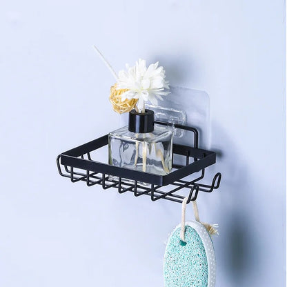 Black Iron Bathroom & Kitchen Corner Storage Rack