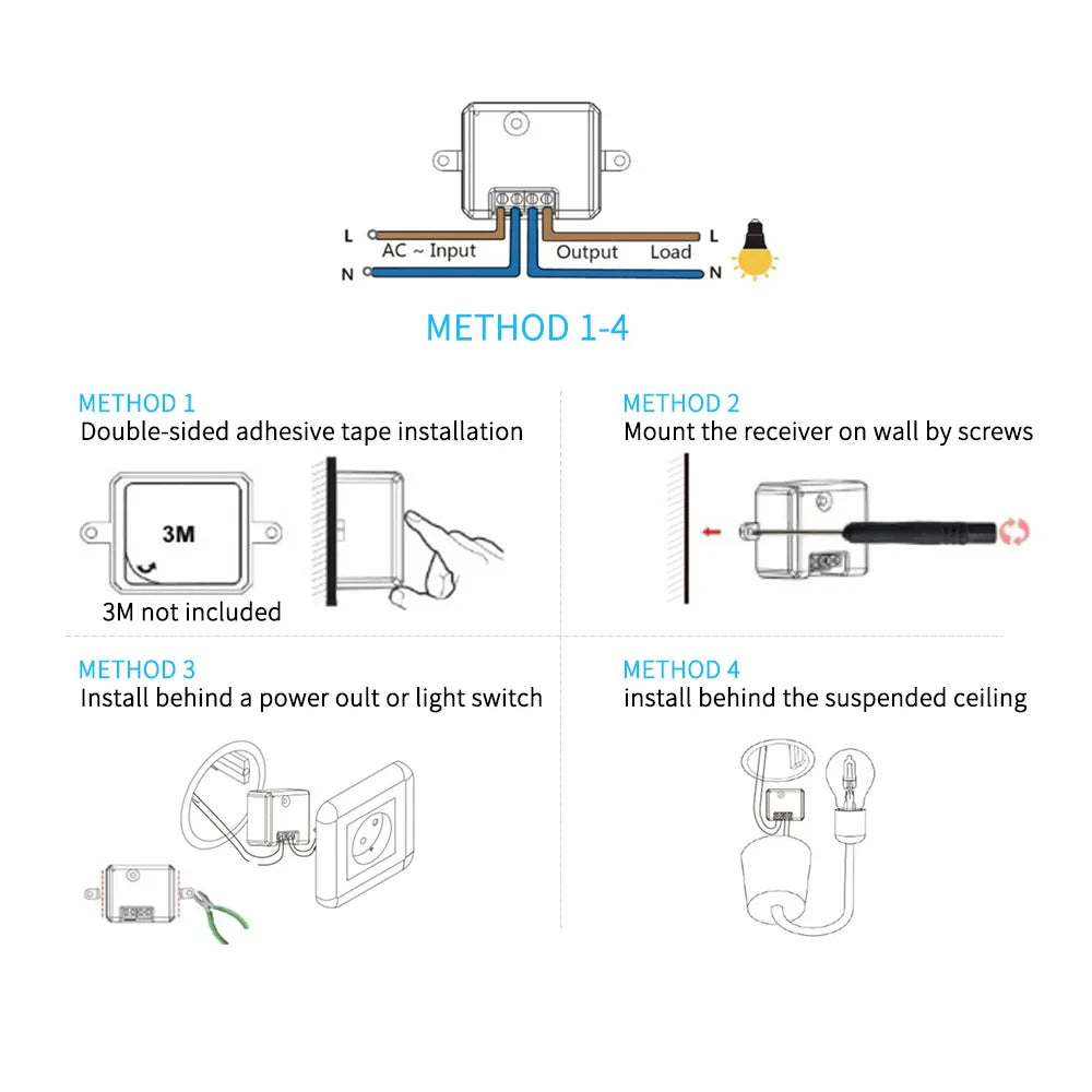 SIXWGH Smart Home Wireless 433mhz Light Switch