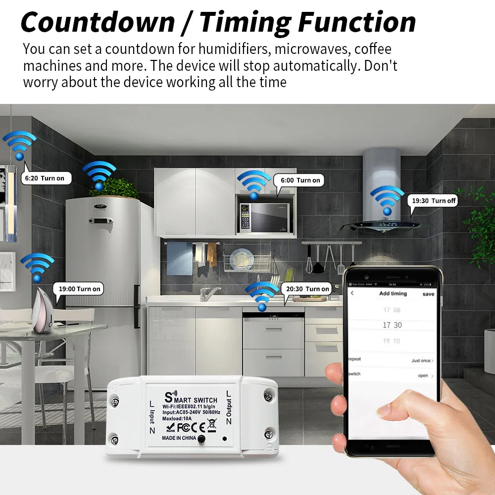 Tuya WiFi Smart Switch APP Wireless Controller