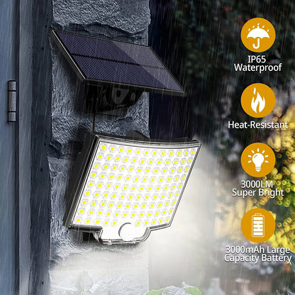 106LED Outdoor Solar Light with Motion Sensor Remote Control