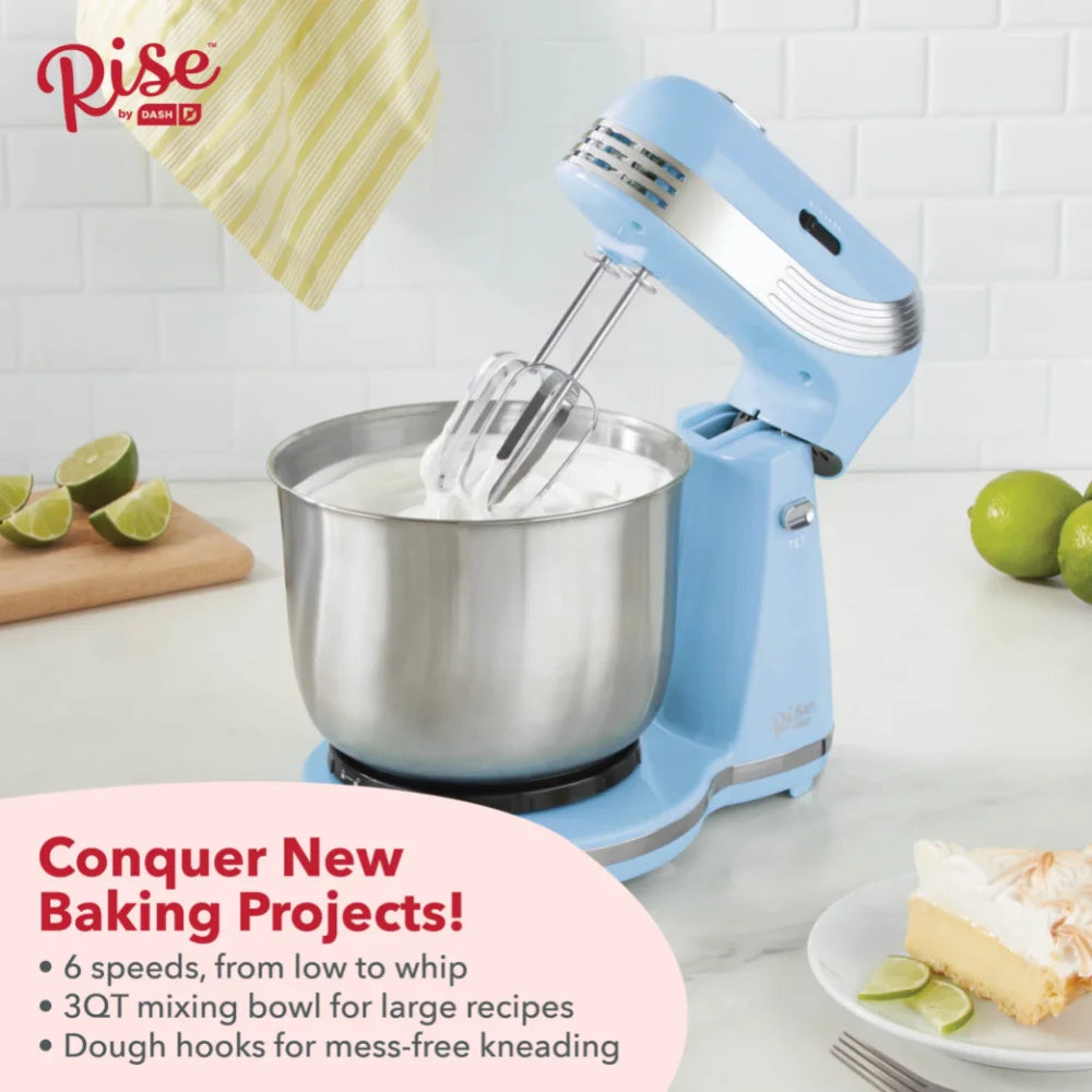 6 Speed Stand Mixer, 3 Qt - Sky Blue  Blenders Electric Blender