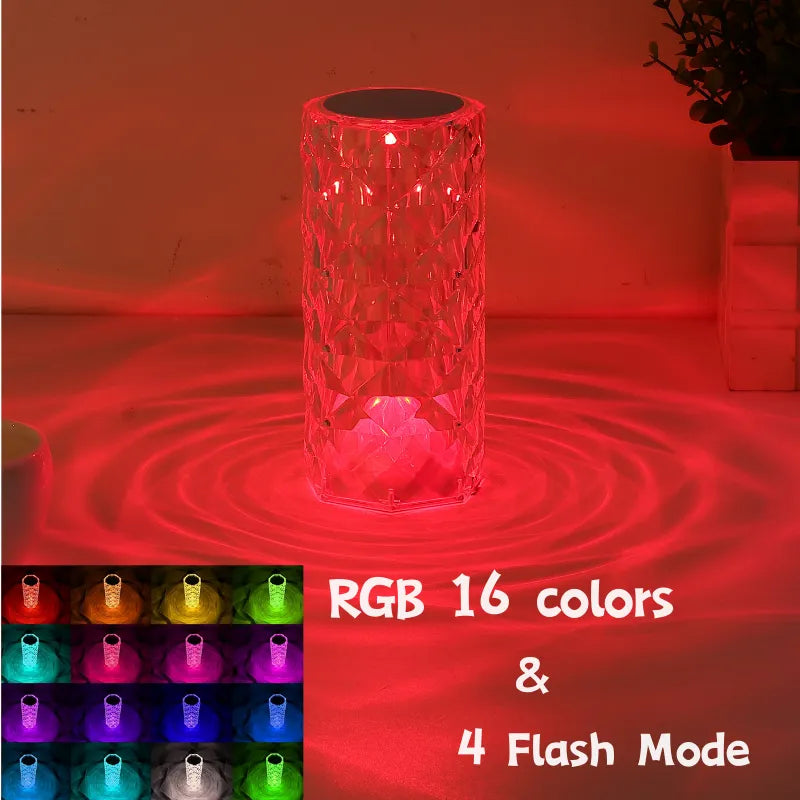 Crystal Table Lamp for Bedroom 16 Colors