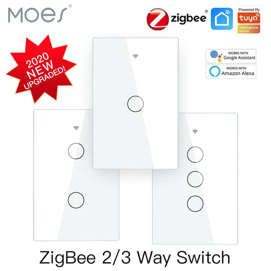 MOES ZigBee Touch Smart Light Switch With Neutral/No Neutral