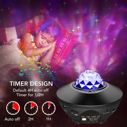 Starry Projector Galaxy Night Light with Ocean Wave Projector