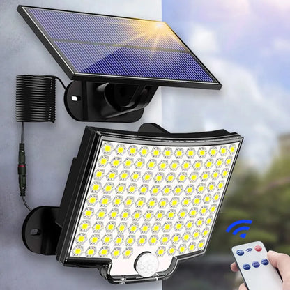 106LED Outdoor Solar Light with Motion Sensor Remote Control