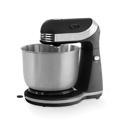 3 Qt Black Mixer Set with Dough Hooks, Beaters, and Recipes