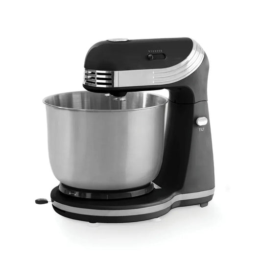 3 Qt Black Mixer Set with Dough Hooks, Beaters, and Recipes