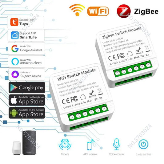 WiFi Zigbee Mini Breaker Smart Switch