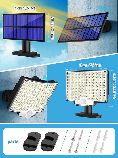 LED Outdoor Waterproof Solar Light with Motion Sensor Floodlight