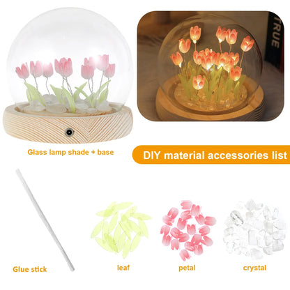 10/20Pcs Tulip Night Light Battery