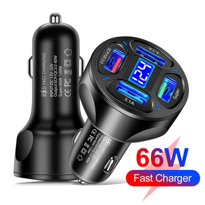 AIXXCO 3 Ports USB Car Quick Charger 12V