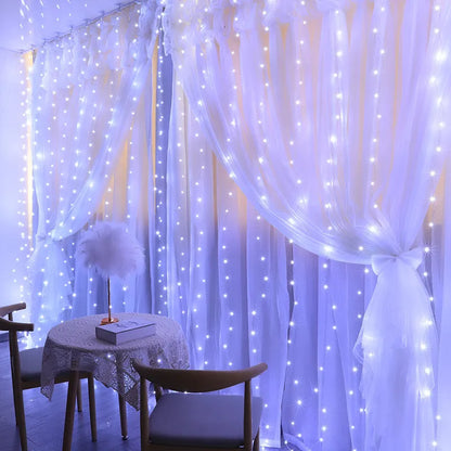 6x3M/3x3m Curtain Garland Fairy Lights