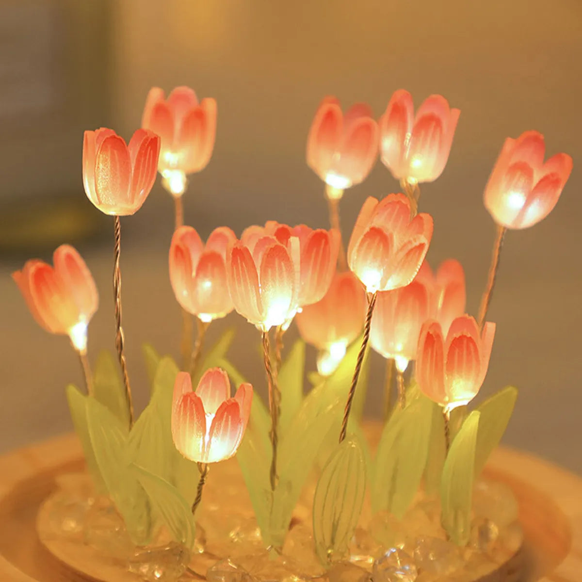 10/20Pcs Tulip Night Light Battery