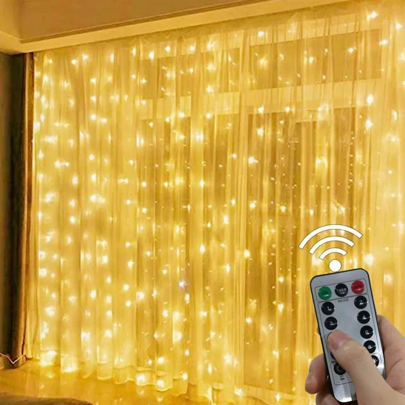 3M LED Curtain Garland Fairy Lights