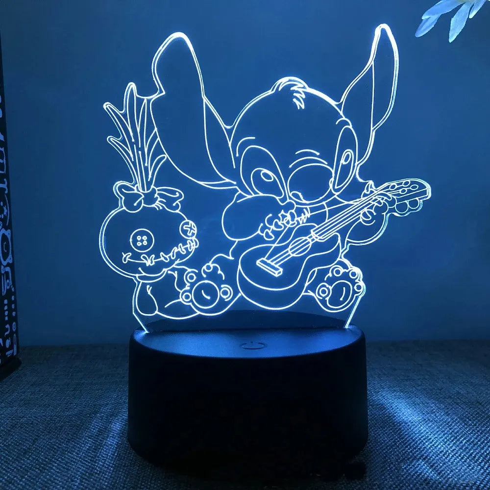 3D Cartoon Stitch Figurine LED Night Light