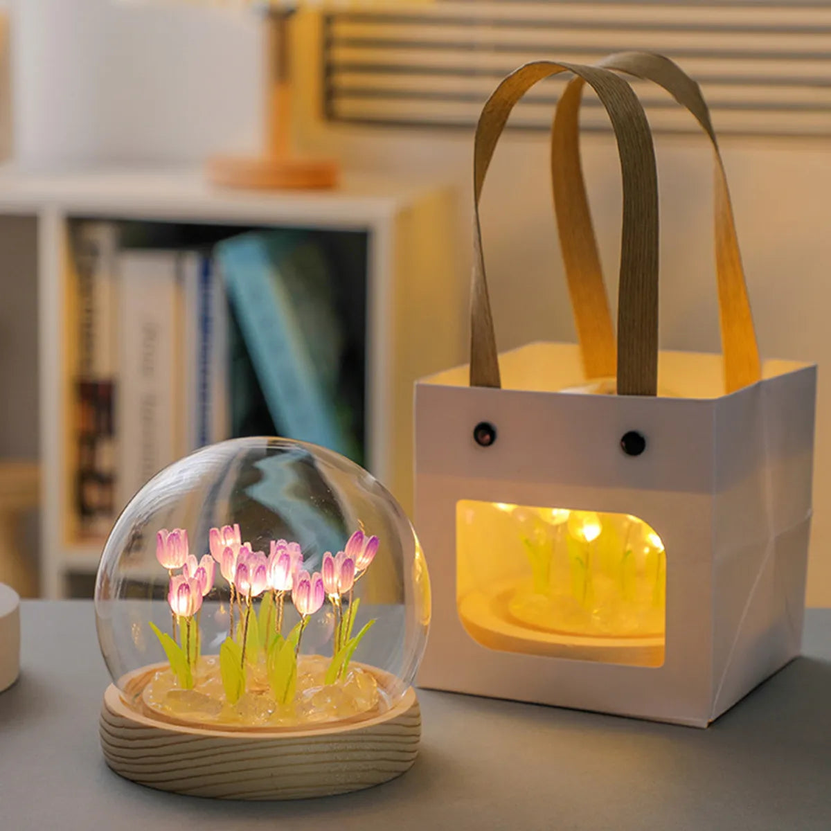 10/20Pcs Tulip Night Light Battery