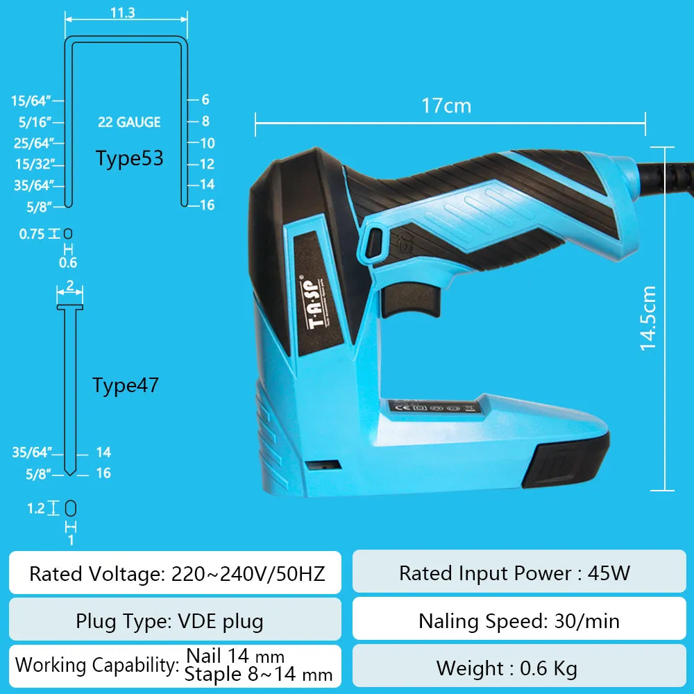 230V 2 in 1 Electric Staple Gun