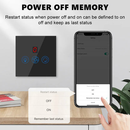 Tuya Smart WIFI Fan Light Switch Controller