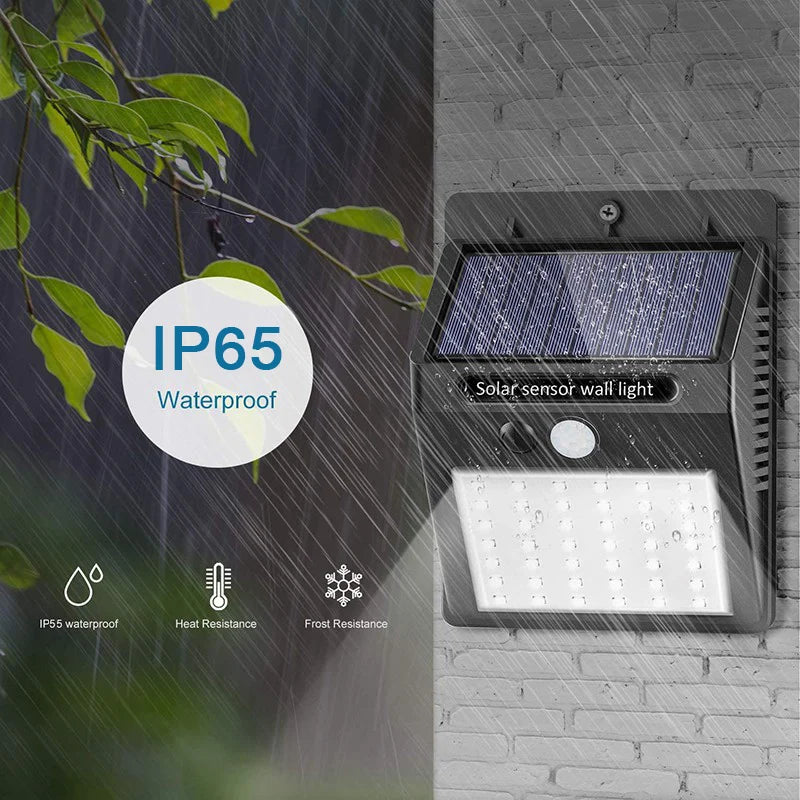 30 LED Solar Light PIR Motion Sensor Wall Light